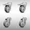 Service Caster 4 Inch SS Gray Polyurethane Swivel Bolt Hole Caster Set with 2 Total Lock Brake SCC-SSBHTTL20S414-PPUB-2-S-2 - alternate 1